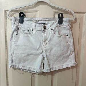 White Denim American Eagle Women Midi Shorts